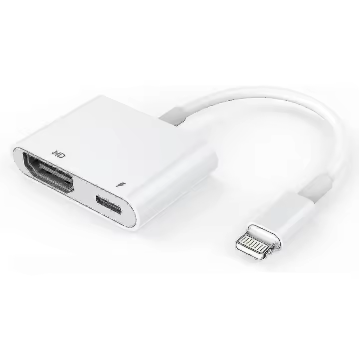 Adaptador HDMI compatible, adaptador HDMI para iPhone 1080p, adaptador Lightning AV digital, pantalla de sincronización HDMI, conector HDMI para iPhone y iPad WG - 1