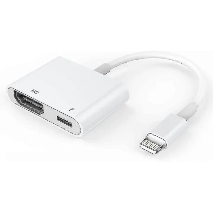 Adaptador HDMI compatible, adaptador HDMI para iPhone 1080p, adaptador Lightning AV digital, pantalla de sincronización HDMI, conector HDMI para iPhone y iPad WG - 1