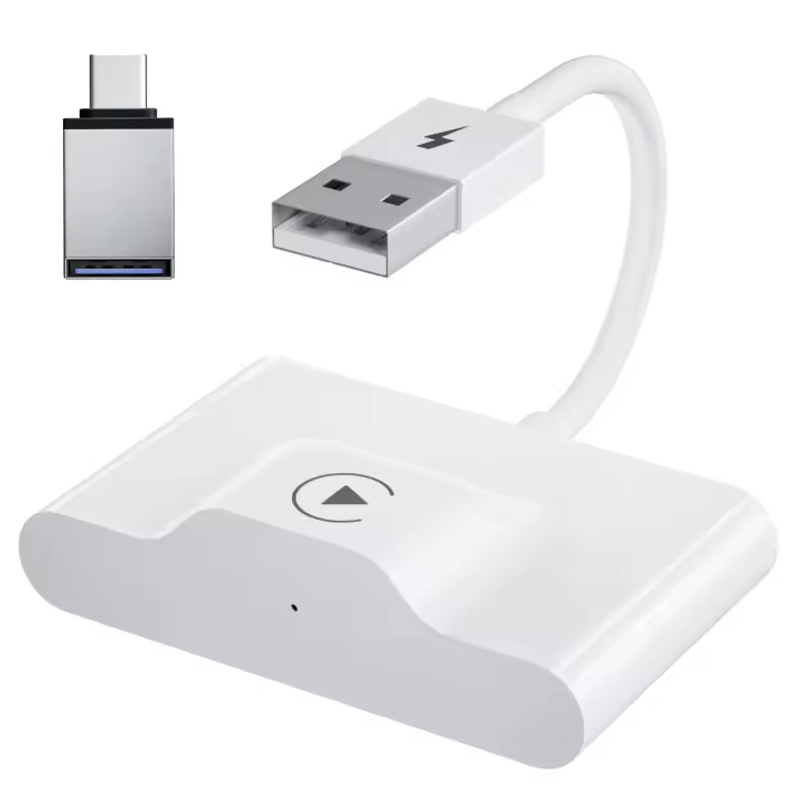 Adaptador De CarPlay Inalámbrico Para Android/Apple Con Cable a Inalámbrico Dongle Plug And Play Conexión USB Adaptador De Auto Universal - 1