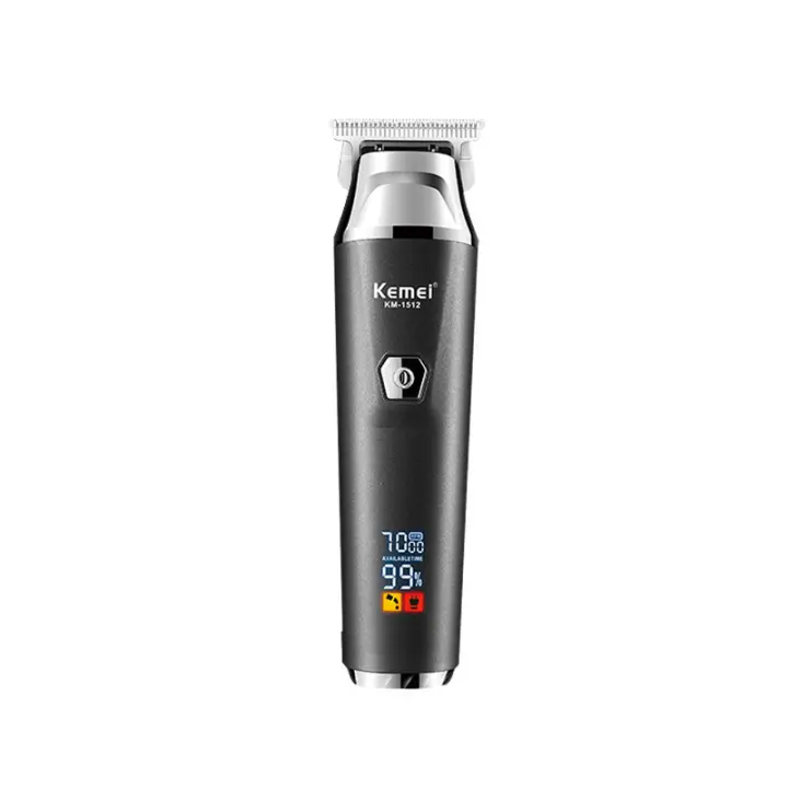 Cortadora de pelo KM-1512/KEMEI para el hogar, nueva, con pantalla digital LCD, carga rápida, cabezal de aceite, tallado, corte de pelo - 1