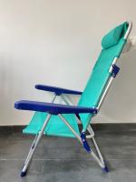 Pack de 2 Silla de Playa Plegable y Reclinable con Cojín de 5 Posiciones 57X31X62/101CM Turquesa - details 1