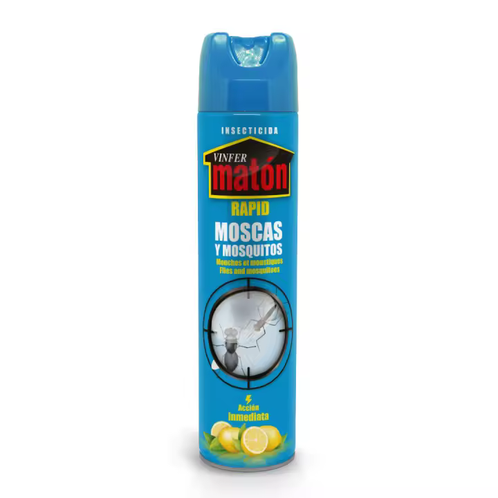 VINFERMATÓN  Insecticida Moscas y Mosquitos Efecto Inmediato Perfume Limón 600ml - 1