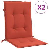 vidaXL Cojines silla respaldo bajo 2 ud tela 100x50x4 cm Color Antracita melange,  Gris claro melange,  Gris oscuro melange y mas Cojín Decorativo de Asiento Cojines de muebles de salon - details 1