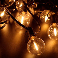 Luces De Cadena Solar Para Exterior G40 Con Bombillas LED Inalámbricas Y Resistente Al Viento Para Patio Bistró Jardín - details 8