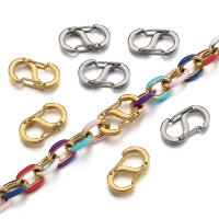 4pcs Cerraduras De Langosta De Acero Inoxidable Color Oro Con Forma S De Conector Y Hebilla Para Joyería Y Encadenados - details 4