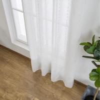 Cortinas de visillo lino y poliéster con diseño de puntitos en las líneas verticales entre circuitos 140x260cm. - details 3