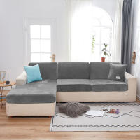 Funda De Sofá De Veludo Cubierta Suave En Color Sólido Spandex Protector De Muebles Estirable Para Sala De Estar Cubierta De Silla De Acento Sofá Modulable Sofá Futón - details 9
