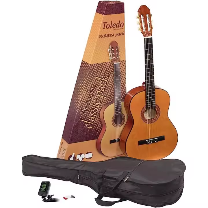 JM Forest Guitarra Clásica Romanza Toledo 4/4 con Estuche, Afinador y Puas Variadas - 1