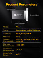 KODAK Pendrive USB3.2 K113 De Metal 128GB 64GB 32GB Mini Memoria Para PC Coche Portátil Escritorio Compatible Con Windows Mac - details 6
