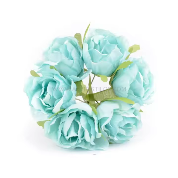 Pomo de Flores de Tela 'MALMO' con Pistilos Perlados - 6 Unidades - 1