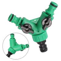 Conector De Jardín 2 En 1 Adaptador De Tubo De Agua Válvula De Tres Caminos En Forma De Y Con Interruptor Plástico Para Jardín - details 1