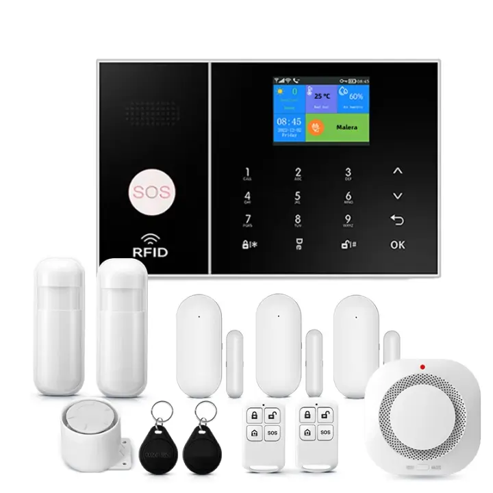 Sistema De Alarma De Seguridad WiFi Tuya YAOSHENG Con Detector De Movimiento Y Sensor De Puerta Ventana Compatible Con Alexa IP Cámara - 1