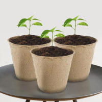 Macetas de turba biodegradables para plántulas de interior, 50 piezas, tazas Para plantar plantas, arrancador de semillas para vegetales o hierbas - details 1