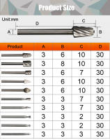 10Pc HSS Router Bits En Carburo Para Grabado Y Tallado En Madera Herramientas Para Talleres Rotativos DIY 1/8"(3mm) Broca De Abrazadera - details 2