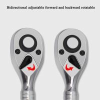 Llave De Destornillador Mini De 1/4 Pulgada Con Cabeza Corta Y Desenganche Rápido Doble Dirección 72 Dientes Herramienta De Aleación De Acero - details 4