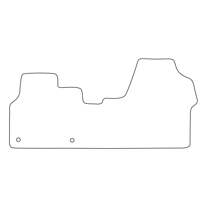 Juego de alfombrillas de terciopelo para Peugeot Expert III 3 plazas 2016- - tapizado en negro - 1