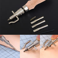 Kit De Herramientas De Cuero KRABALL 7 En 1 Profesional Ajustable Con Punzón De Costura Y Redondeador De Borde Para Técnica De Grabado Y Corte - details 4