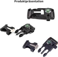 6 piezas de herramientas de supervivencia al aire libre con hebilla multifuncional, equipo de supervivencia, equipo de supervivencia, pulsera de paracord para camping, viajes al aire libre, - details 2