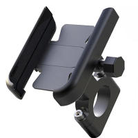 Soporte De Teléfono Móvil Para Motocicleta Y Bicicleta Espejo Retrovisor Manillar Compatible Con Xiaomi iPhone Navegación Bracket De Aluminio - details 11