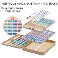 KALOUR Set De Lápices De Colores Profesionales 50/72/180/240/300 Pcs Lápices De Aceite Para Dibujos Y Pintura Artística Suministros Para Colorear - details 50