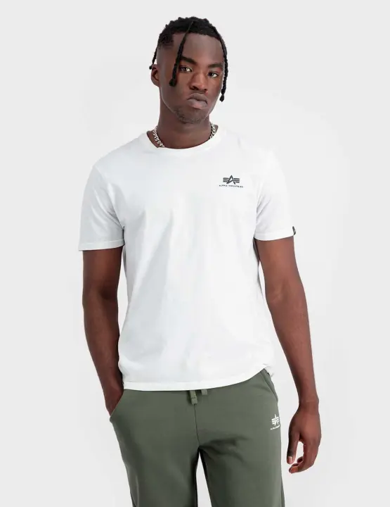 Camiseta Alpha Industries Small Logo blanca para hombre - 1