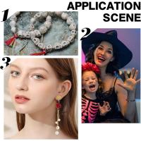 Kit De 203 Piezas De Cuentas De Piedra Con Estilo Calavera Lava Turquesa Cruz Flor De Rosa Cuentas De Moda Para Manualidades - details 5