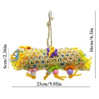 Juego De Juguetes Para Perro Parrot Colorido De Madera Para Cotorra Juguete Colgante De Mordedura Para Caja De Aves - details 3