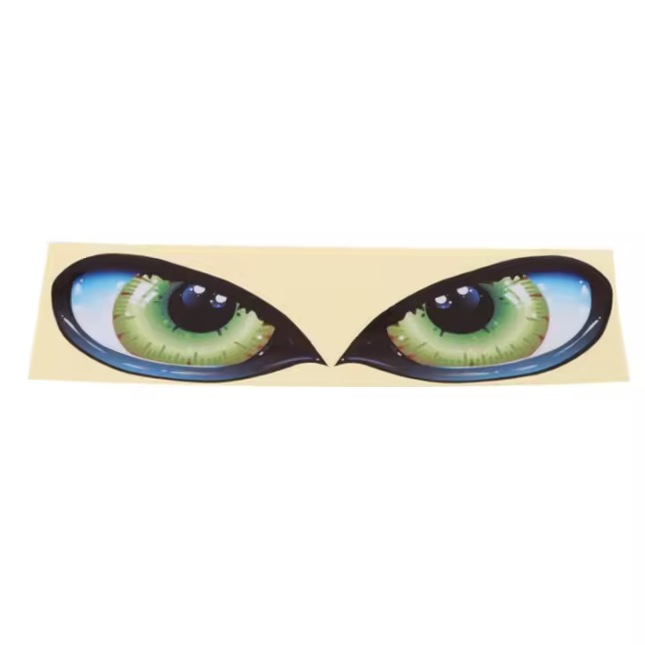 2Pcs Pegatinas De Coche 3D Estéreo Reflector Ojos De Gato Creativo Pegatina Universal Para Espejo Retrovisor Adhesivo Para Coche - 1