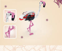 Bloques De Construcción De Animales De La Ciudad Figuras De Pájaros Corocoros Cisnes Murciélagos Pinguino Flamingo Juguetes Educativos Cognitivos Para Niños - details 3