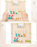 Juego Educativo De Madera Con Laberinto Magnético De Colores Y Formas Para Niños Mayores De 3 Años Herramienta Para El Desarrollo De Los Habilidades Motoras Finas - details 4