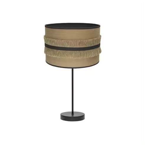FABRILAMP Lámpara de Mesa Sobremesa Grande Natalia 1xe27 Negro/saco-negro 62x30x30 Cm - Elegante y Moderna - 1