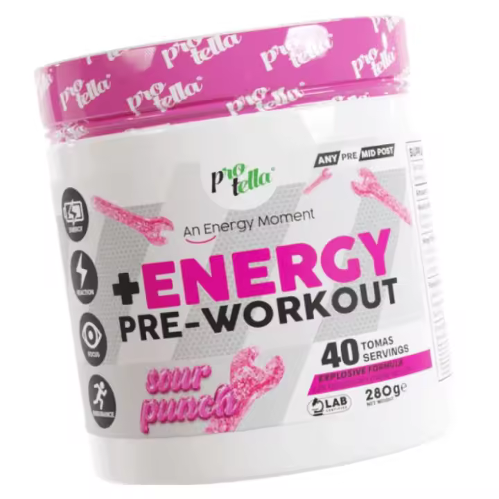 Protella Pre-Workout 280 Gr - Suplemento Deportivo para Aumento de Energía y Fuerza Muscular - 1
