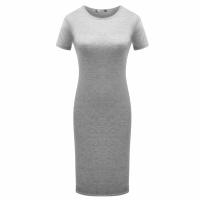 Vestido De Verano Para Mujer Largo De Rodilla Brillante Casual Con Manga Corta Vestido Bandage Bodycon Silueta Sheath QT031 - details 4