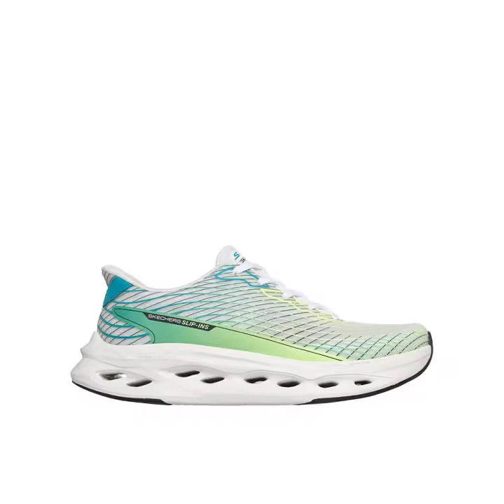 Skechers Zapatilla Slip-ins: Max Cushioning Glide-Step - Sapphire Blanco Hombre modelo 220425_WGR con suela de 3cm 88783 - 1