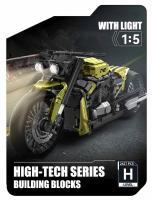 Bloques De Construcción DIY Harleyed Motorcycle 2427pcs Escala 1:5 Supercar De Deporte Para Niños Juguetes De Bloques De Motorbike - details 0