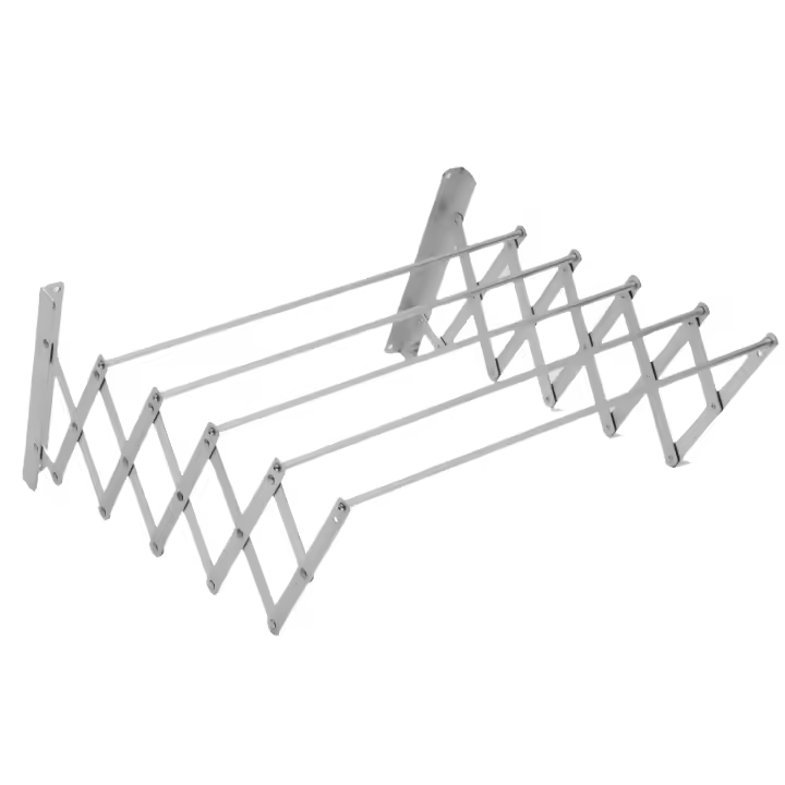 Tendedero plegable de metal, Telescópico para secar ropa en terraza, Balcón y exterior, Ideal para espacios reducidos, Fácil de almacenar y transportar - 1