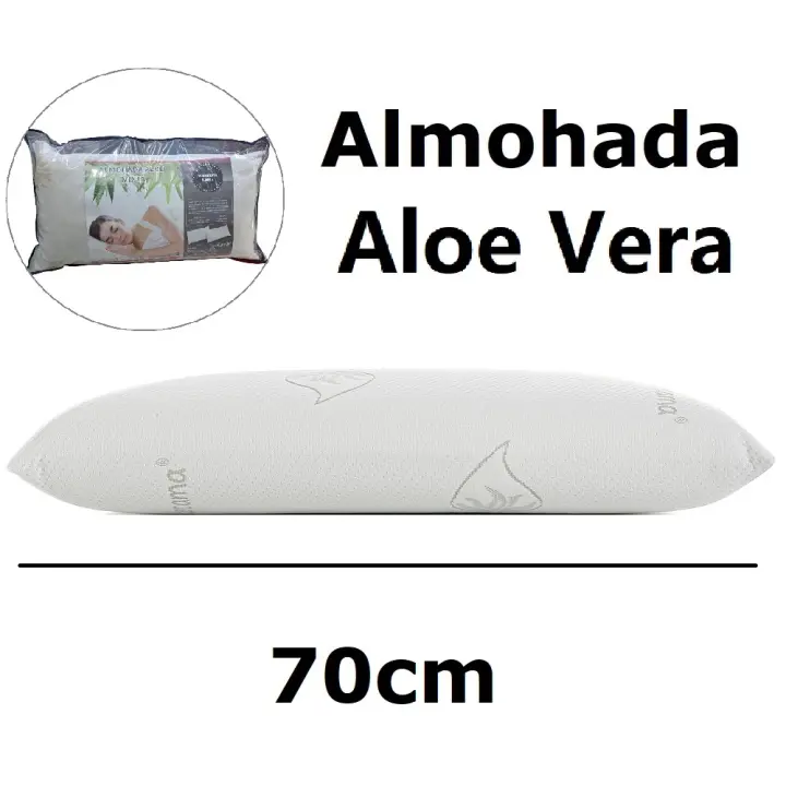 Almohada aloe vera FIBRA Y ESPUMA,Almohada de 70/90/135/150cm,ANCHO 40CM, viscosa elástica, antiácaro y antibacteriano, copos de aloe vera, almohada de fibra hueca, ligera y hipoalergénica,cm,fespu - 1