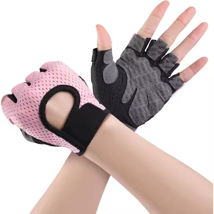 Guantes de entrenamiento para hombre y mujer, guantes de gimnasio sin dedos, con silicona antideslizante, guantes deportivos transpirables para crossfit, culturismo, ciclismo, gimnasio, entrenamiento - 1