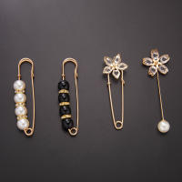 Conjunto De Broches De Perla Simulada Para Mujer Decoración De Ropa Y Suéter Con Rhinestone Flor De Cuentas Hebilla Joyería Accesorios - details 0