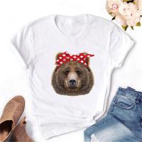 Camiseta De Mujer Con Estampado De Leopardo Y Pato Moda Harajuku Coreana Kawaii Tops Casual Manga Corta Cuello Redondo Algodón - details 2