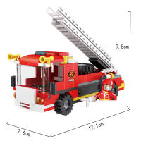 COGO Camión De Bomberos De Ciudad Y Estación De Bomberos En Bloques Constructivos 2 En 1 Juguetes De Rescate Para Niños Aged 6+ (184 Piezas) - details 1