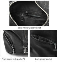 Mochila Antirrobo Para Mujer De Cuero Genuino 100% Gran Capacidad De Viaje Diseño Nuevo 2022 Mochila Escolar Para Niñas Con Cadena Y Cierre De Cremallera - details 11