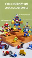Juguetes Educativos Para Niños Bloques De Construcción Grandes 35/40/42PCS Excavadora Vehículos De Tráfico Engineering DIY Bloques Para La Creación - details 1