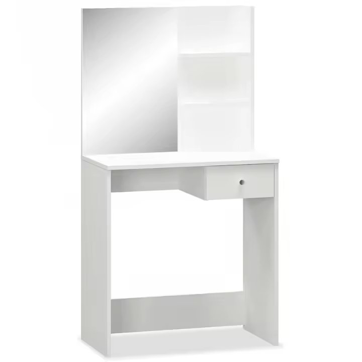 Tocador de madera de ingeniería blanco 75x40x141 cm - 1