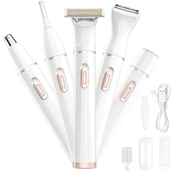 Dispositivo multifuncional de depilación para mujeres, afeitadora recargable, afeitadora eléctrica para partes íntimas, vello de axilas y piernas. - 1