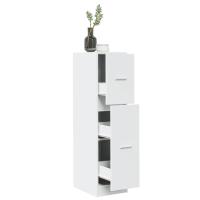 vidaXL Armario botiquín madera ingeniería 30x41x118 cm en color Roble ahumado/Marrón roble/Gris hormigón y más | almacenamiento funcional diseño moderno para baño dormitorio sala - details 6