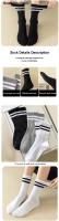 6 Pares De Calcetines Para Mujer Calcetines Deportivos Sólidos Transpirables De Media Pierna Absorbentes Simplicidad Paralelas - details 4