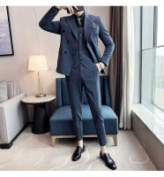 Traje De Boda Para Hombre 2025 Diseño Elegante Y Moderno De Terciopelo De Alta Calidad Doble Filo Con Chaleco Y Pantalones - details 22