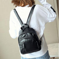 Mochila De Piel PU Para Mujer Pequeña Y Ligeramente Capaz Estilo Casual Con Cierre De Cremallera Mochila De Hombro Para Niñas Y Estudiantes - details 12