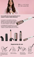 Bellissima My Pro GH18 1100 - Cepillo Moldeador de Aire, Revestimiento en Cerámica, 5 Accesorios para Conseguir Cabellos Lisos y Luminosos, Ondas Suaves o Rizos Marcados, 1000 W - details 0